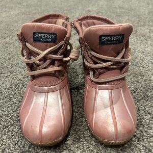 Sperry Kids Pink Duck Boots